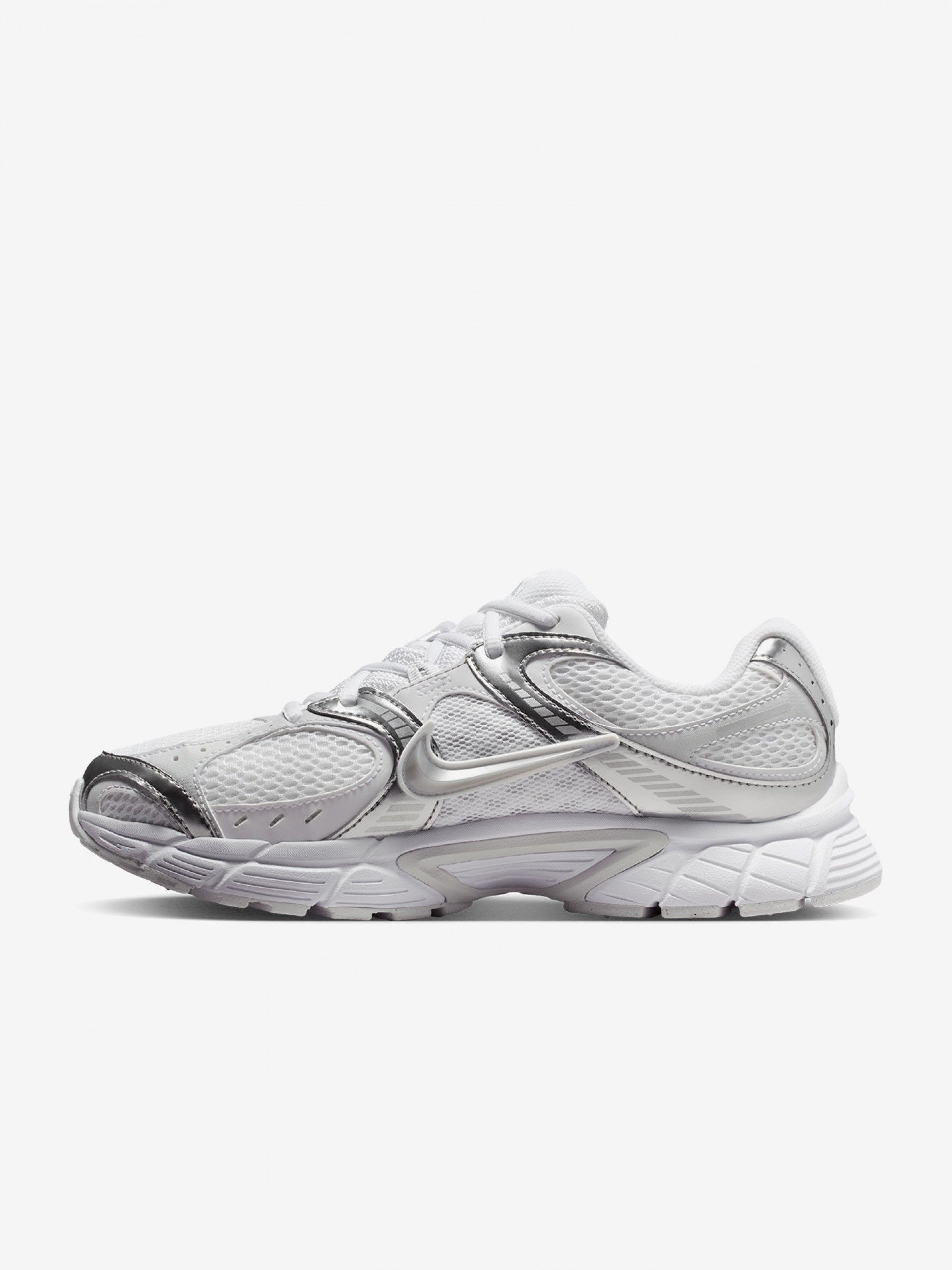 Nike V5 RNR White and Silver Sneakers For Women