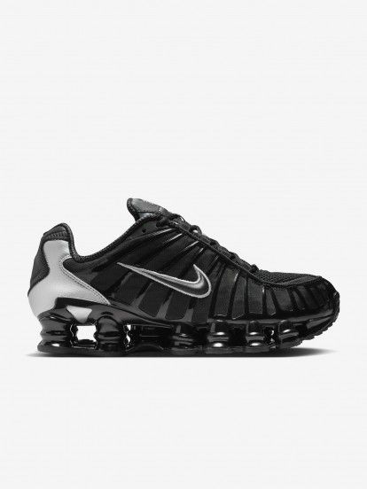 Sapatilhas Nike Shox TL Pretas e Prateadas Para Mulher