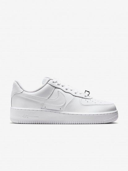 Nike Air Force 1 07 Low White Glossy Sneakers For Women
