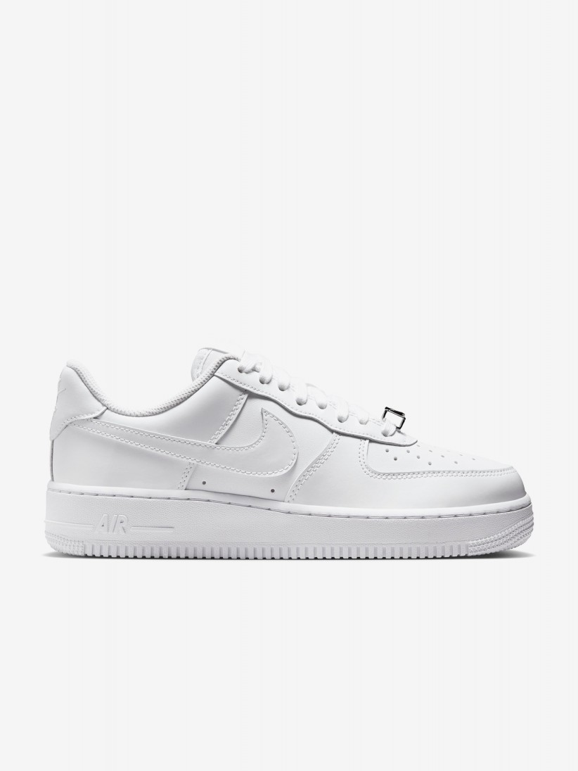 Nike Air Force 1 07 Low White Glossy Sneakers For Women