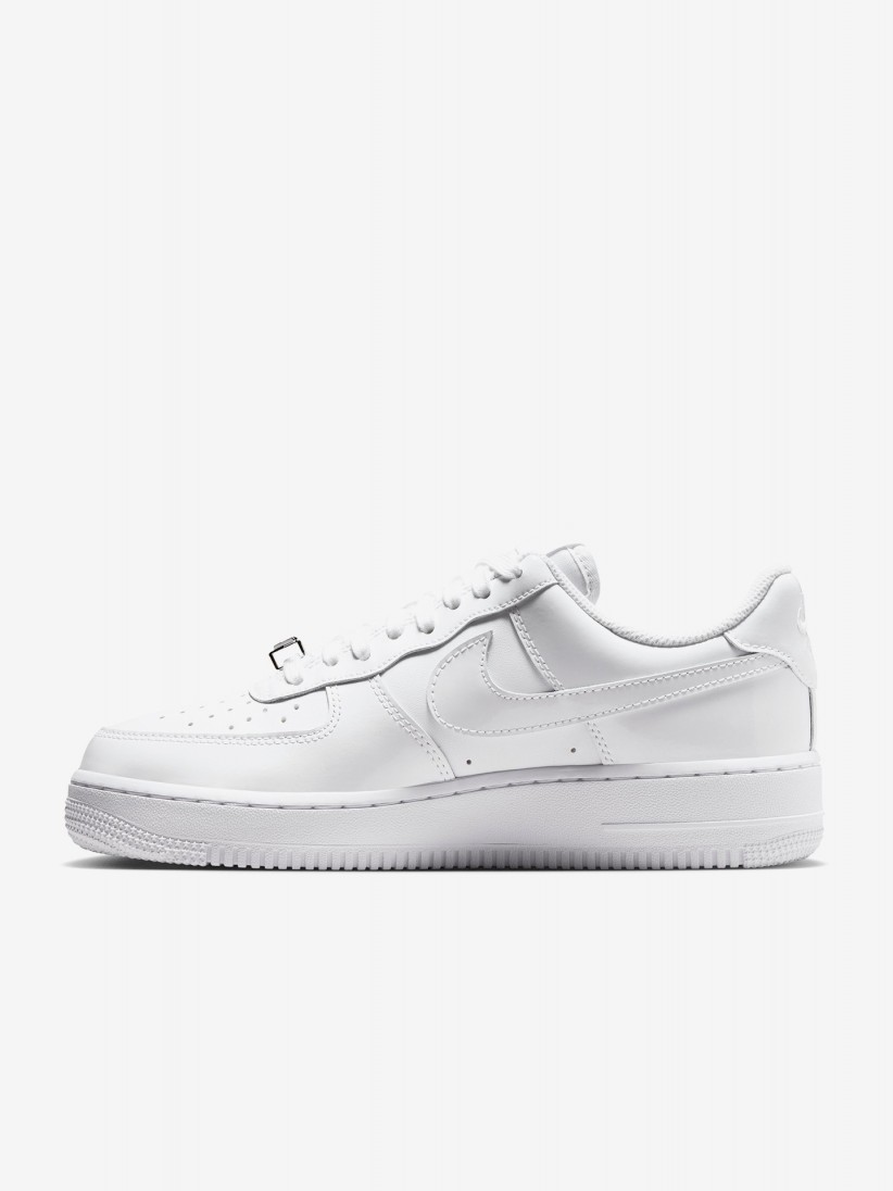 Nike Air Force 1 07 Low White Glossy Sneakers For Women