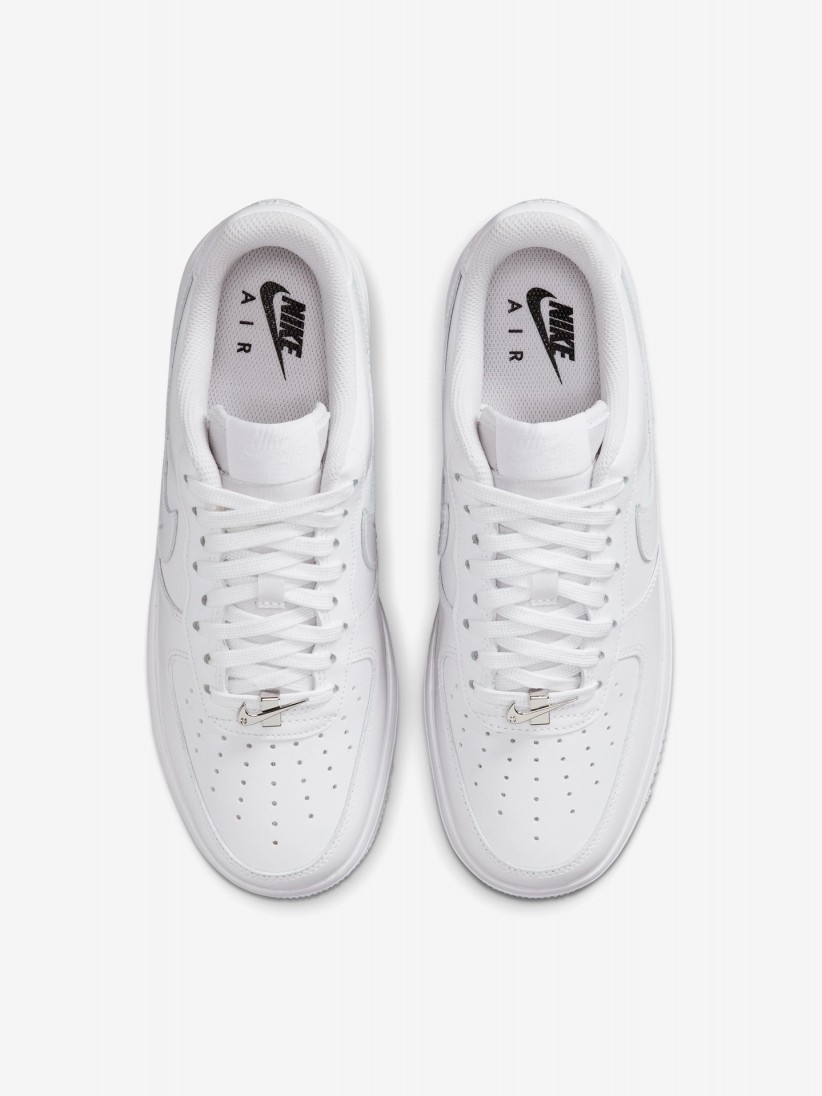 Nike Air Force 1 07 Low White Glossy Sneakers For Women