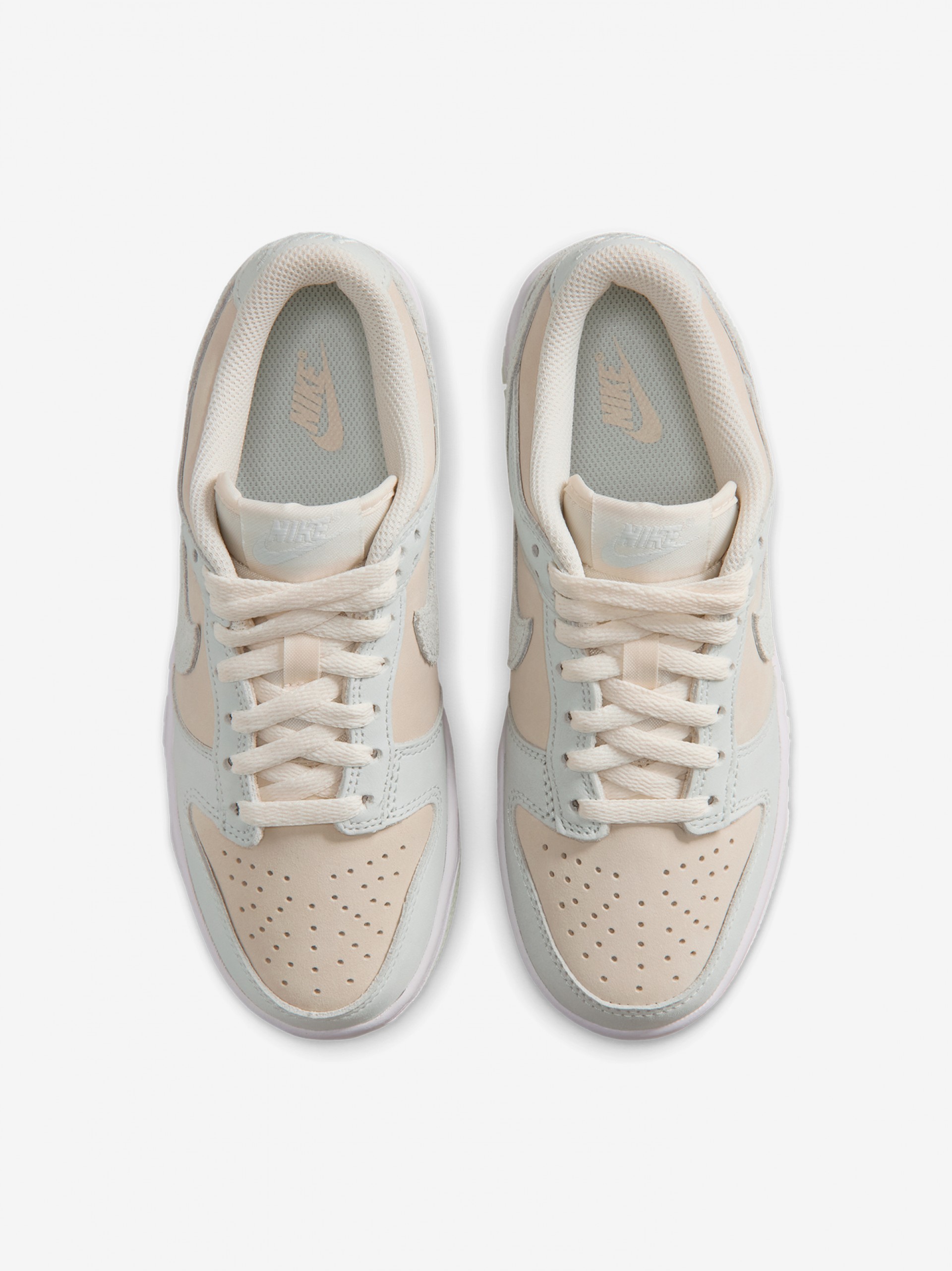 Sapatilhas Nike Dunk Low Bege, Azuis e Verdes Nobuck Júnior