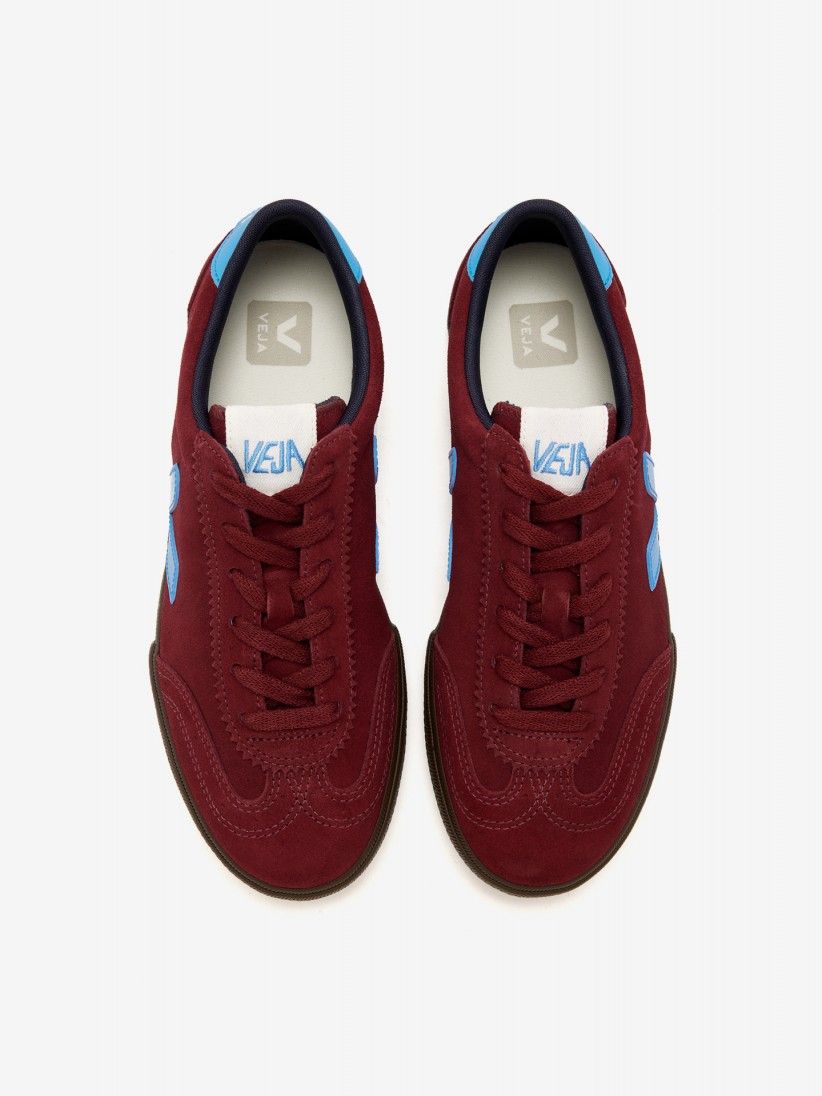 VEJA Volley Burgundy and Blue Suede Sneakers