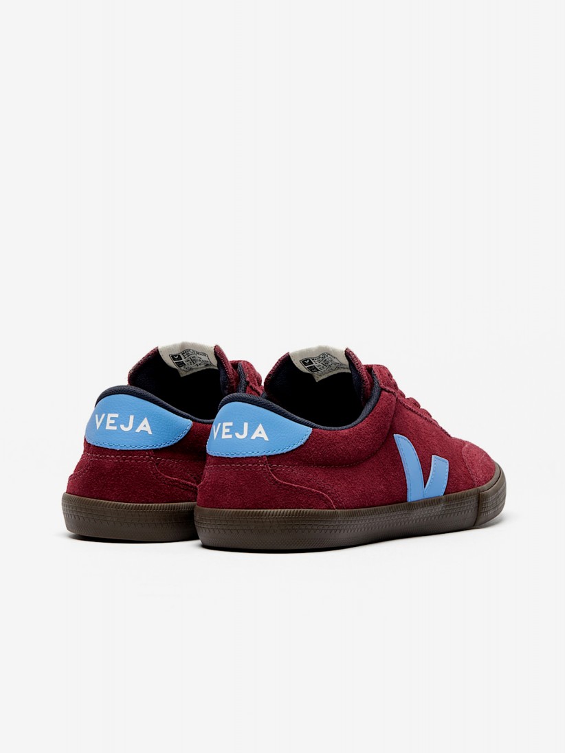 VEJA Volley Burgundy and Blue Suede Sneakers