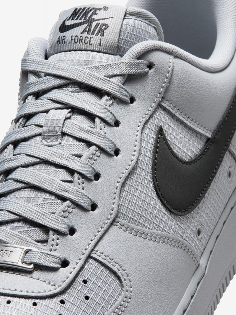 Nike Air Force 1 07 LV8 Grey and Black Sneakers For Men
