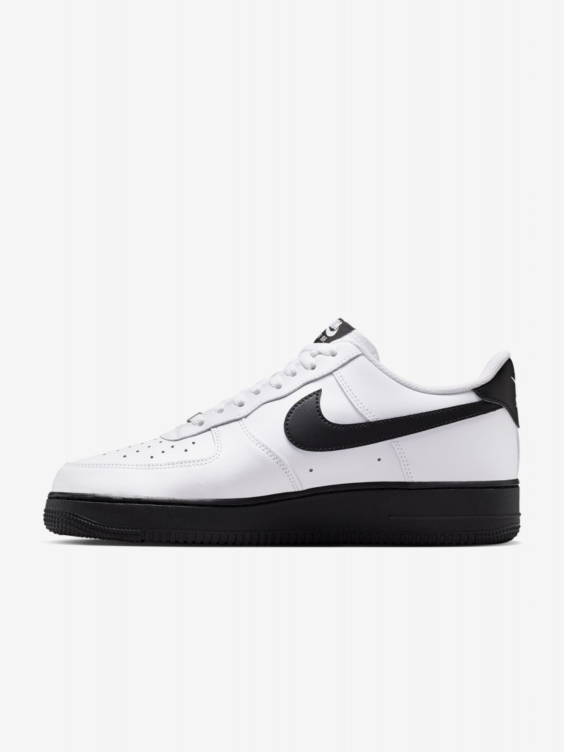 Sapatilhas Nike Air Force 1 07 Brancas e Pretas Para Homem