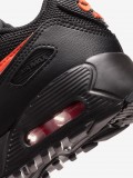 Nike Air Max 90 Mesh Lace Black and Orange Sneakers For Children