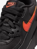 Nike Air Max 90 Mesh Lace Black and Orange Sneakers For Children