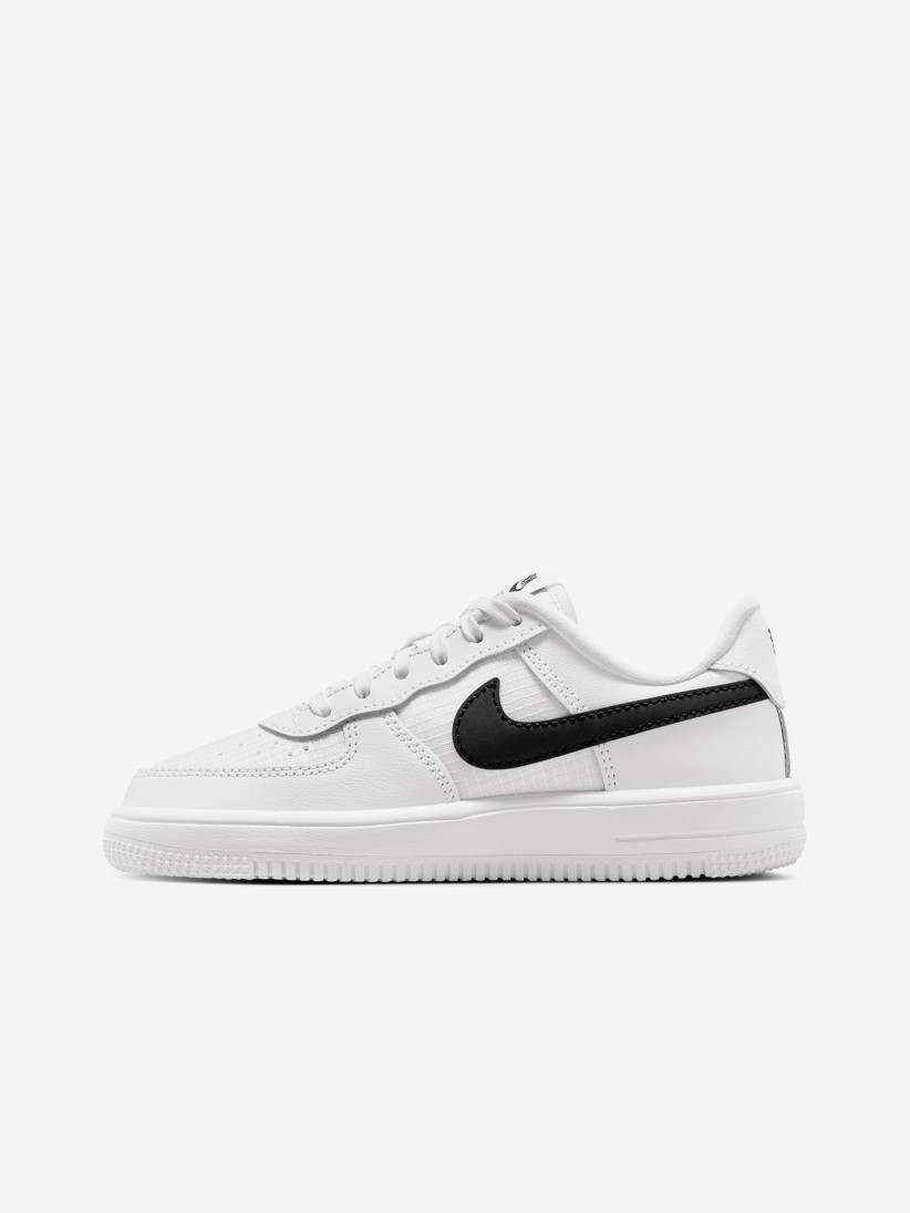 Nike Force 1 Low Lace Tech White and Black Sneakers For Children