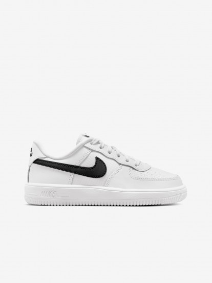 Zapatillas Nike Force 1 Low Lace Tech Blancas y Negras Para Ni�o