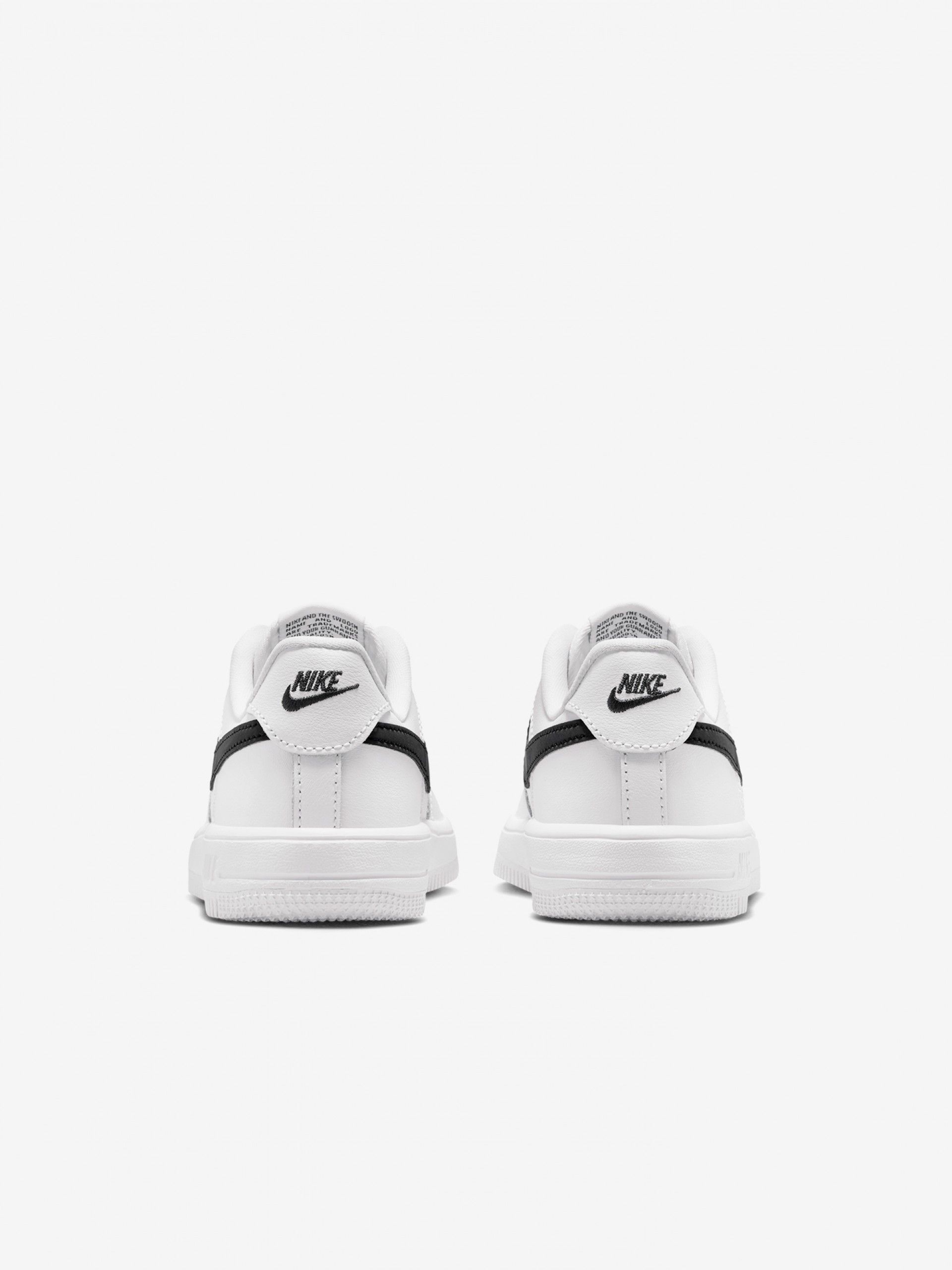 Zapatillas Nike Force 1 Low Lace Tech Blancas y Negras Para Niño