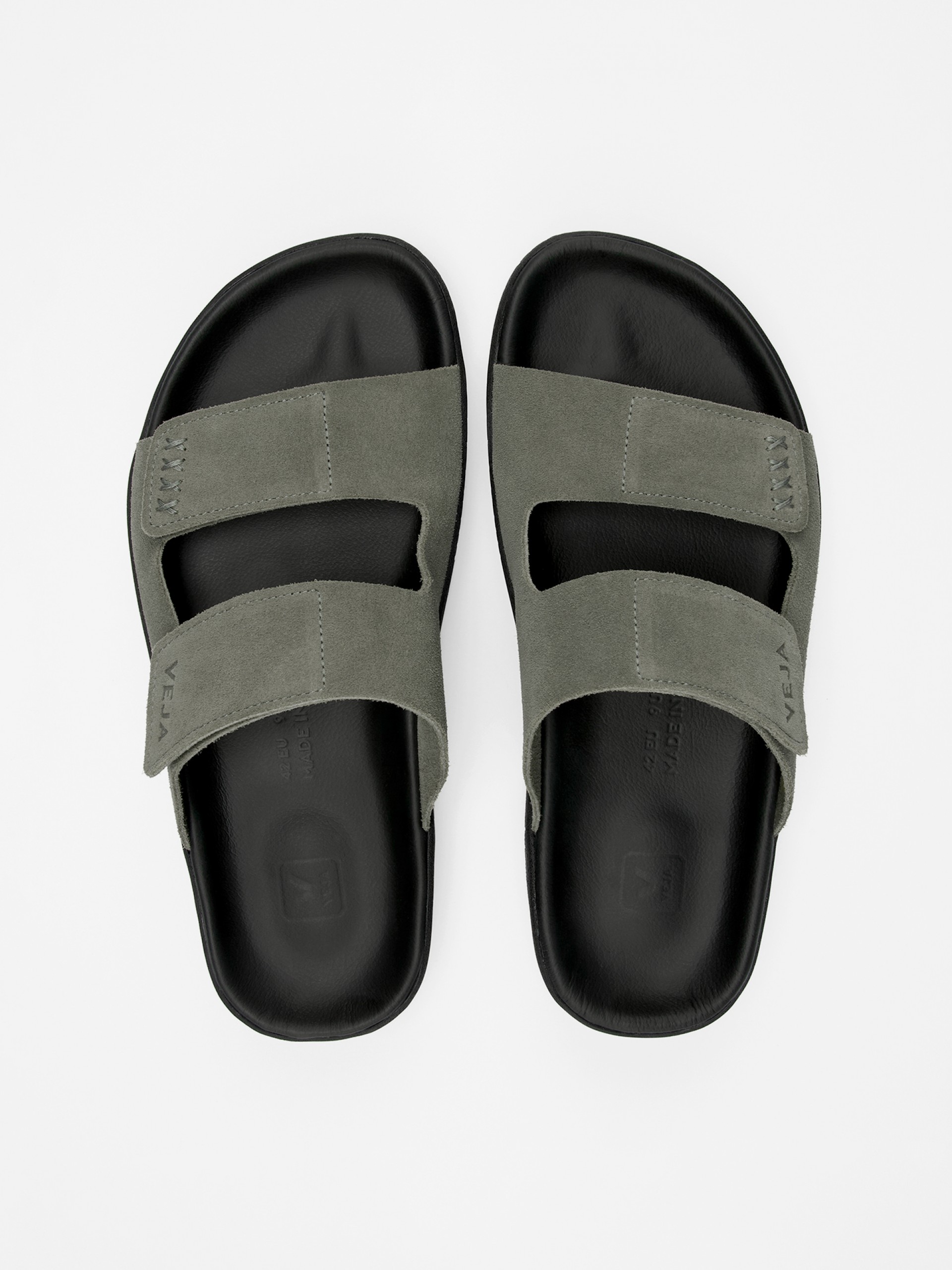 Veja Etna Green Suede Slides