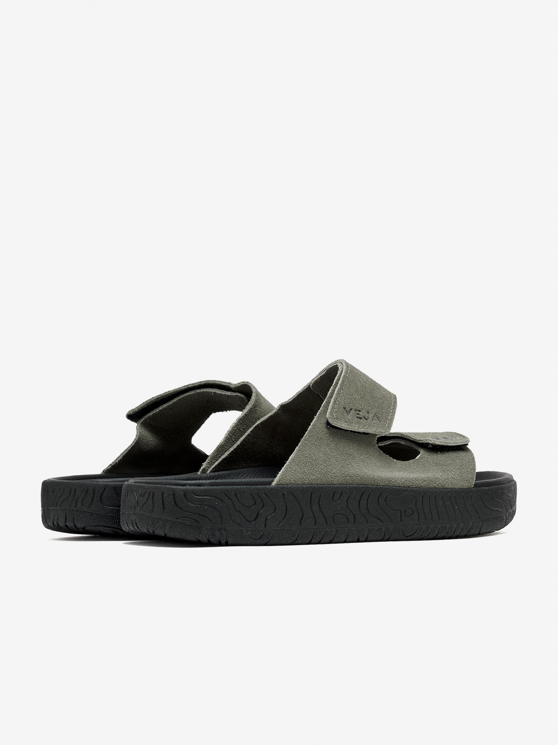 Veja Etna Green Suede Slides
