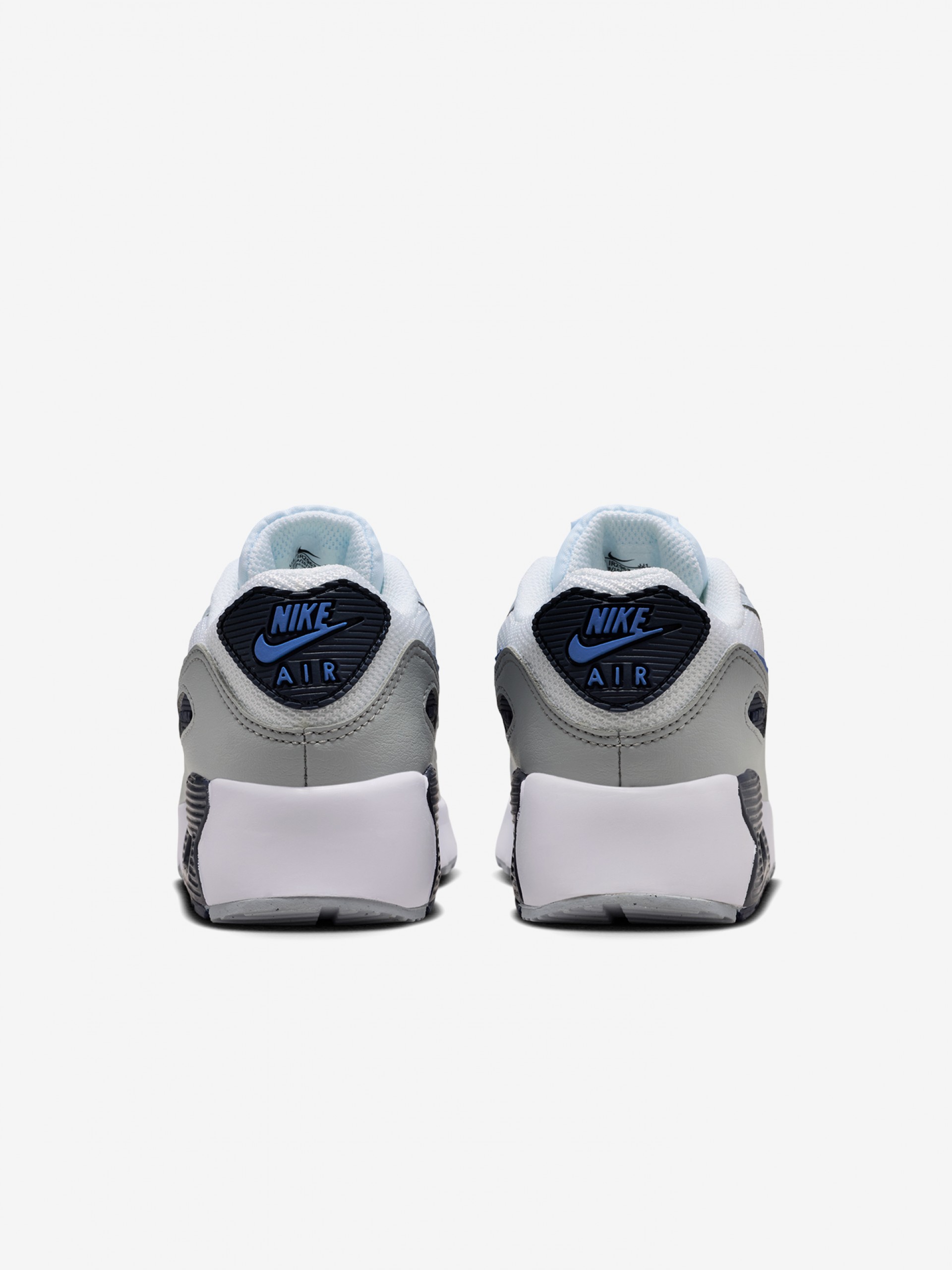 Zapatillas Nike Air Max 90 Mesh Lace Azules, Grises y Blancas Para Niño