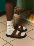 Chinelos Veja Arpoador Camel e Castanhos Em Camur�a
