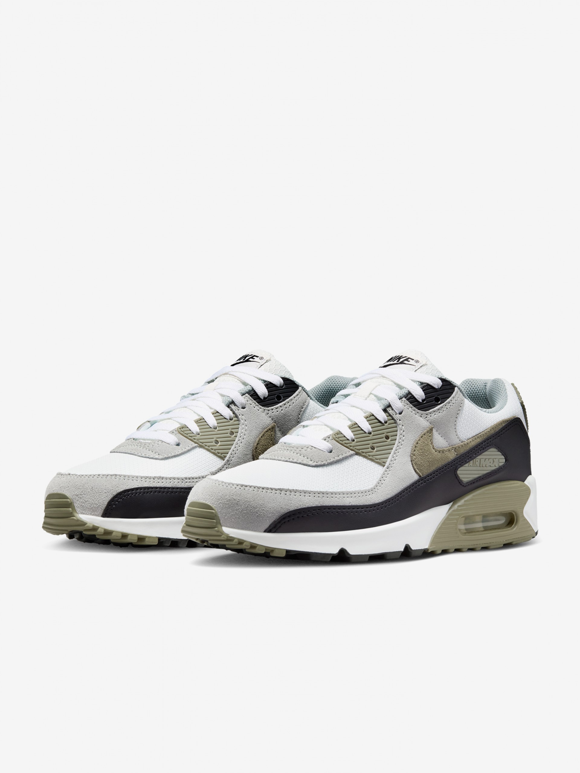 Nike Air Max 90 White, Green and Grey Sneakers For Men