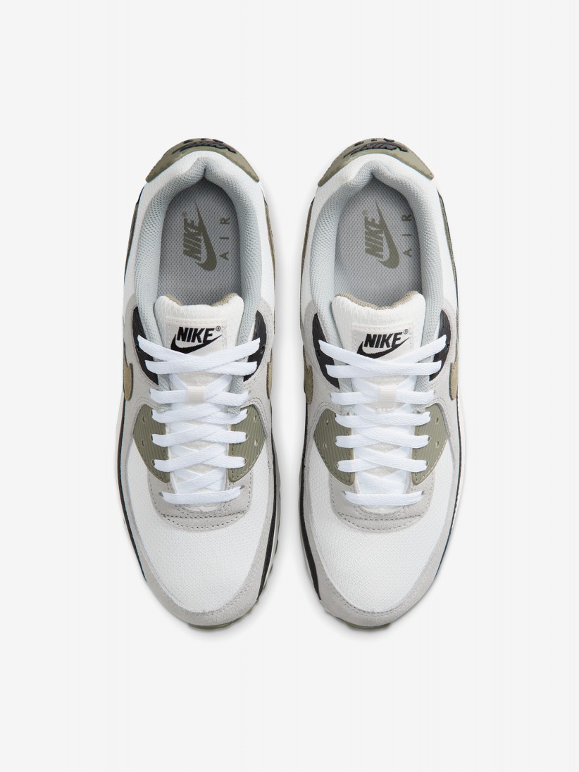 Sapatilhas Nike Air Max 90 Brancas, Verdes e Cinzentas Para Homem