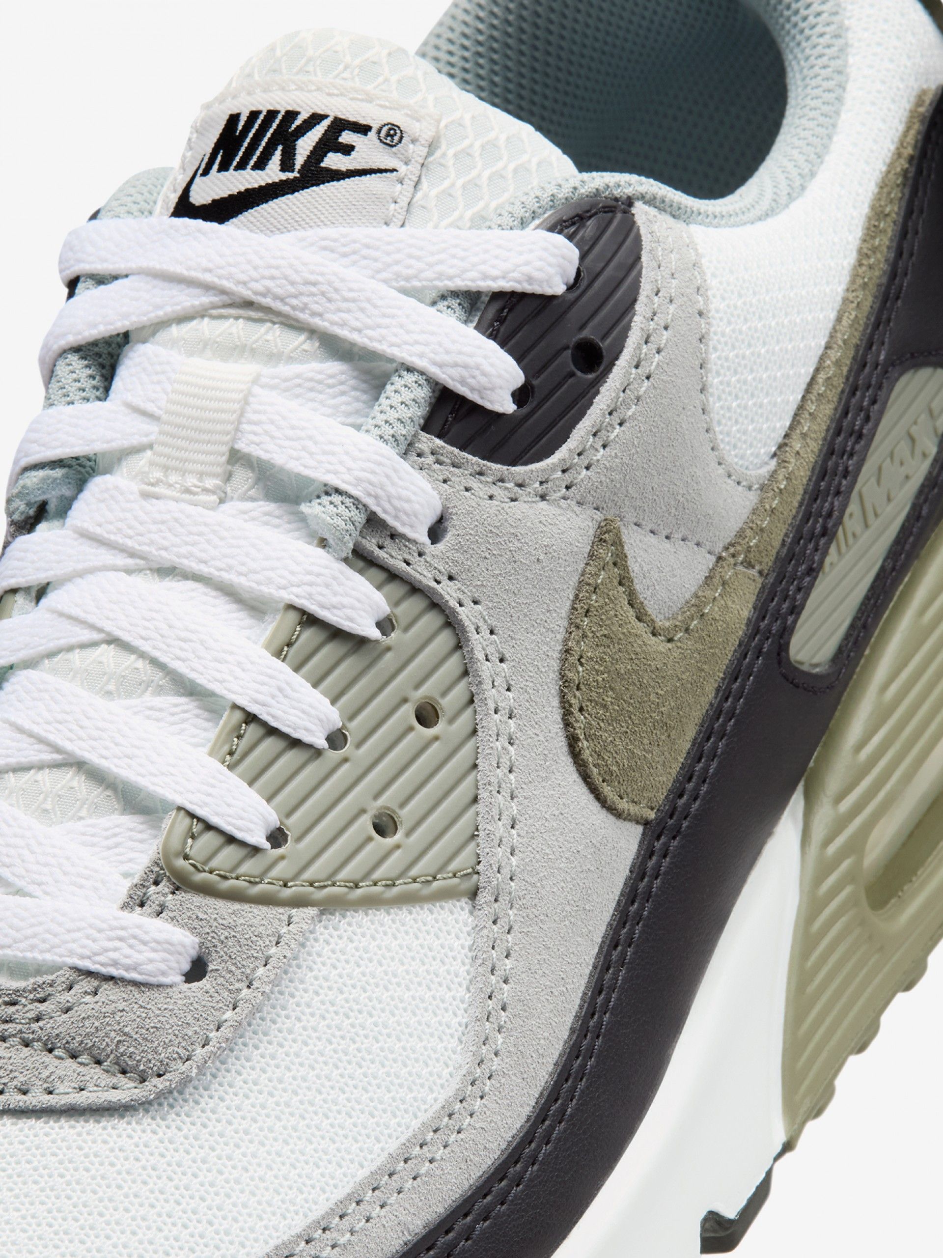 Nike Air Max 90 White, Green and Grey Sneakers For Men