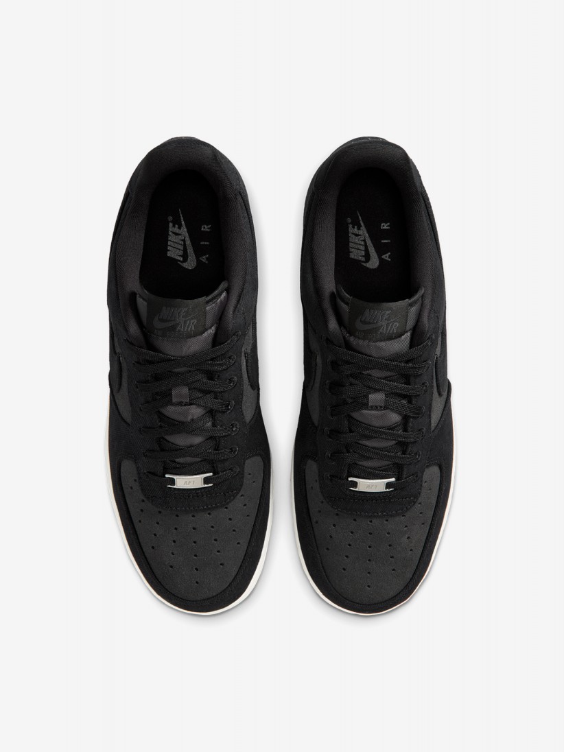 Zapatillas Nike Air Force 1 07 LV8 Negras De Tela Vaquera y Gamuza Para Hombre