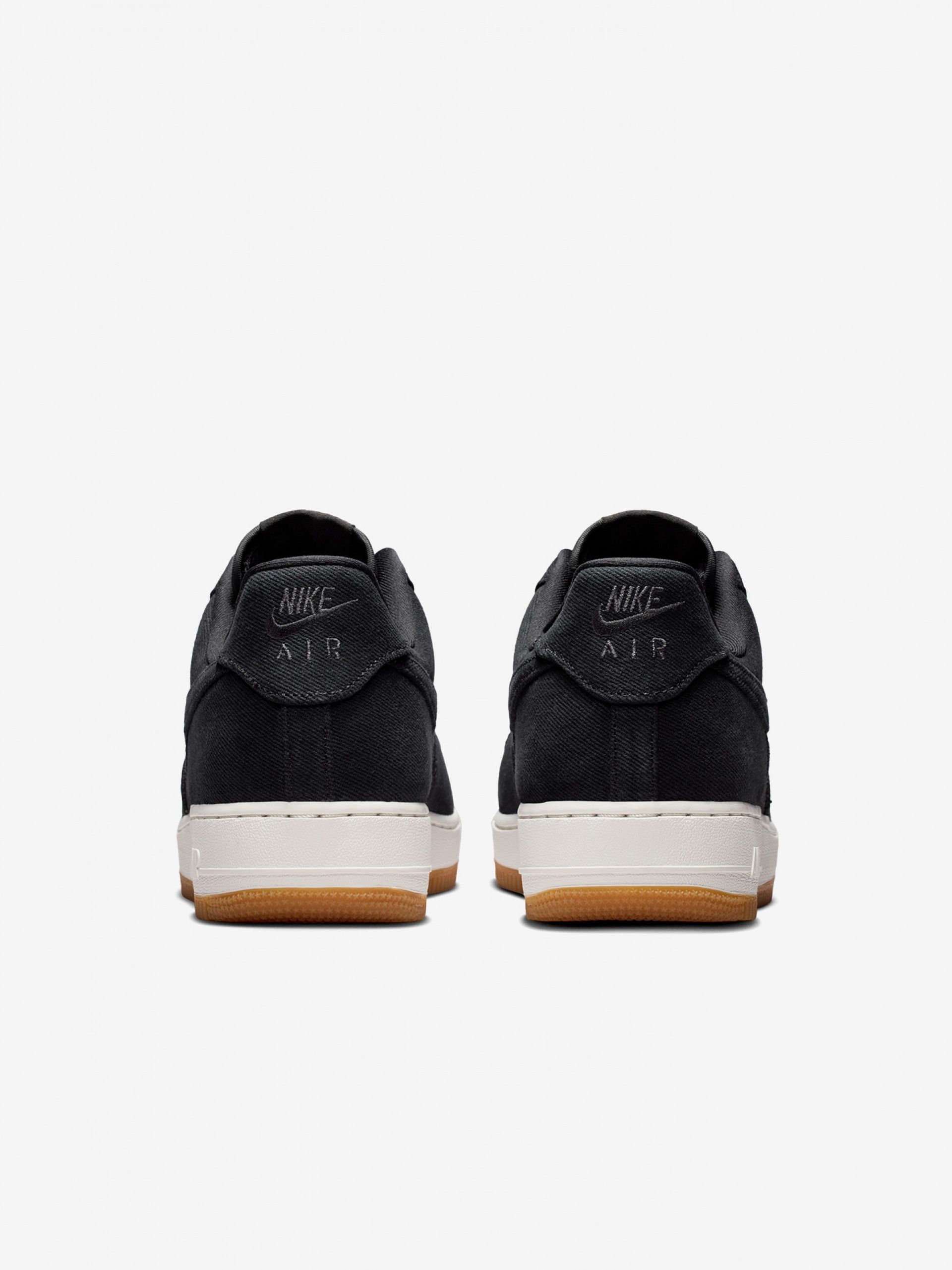 Zapatillas Nike Air Force 1 07 LV8 Negras De Tela Vaquera y Gamuza Para Hombre