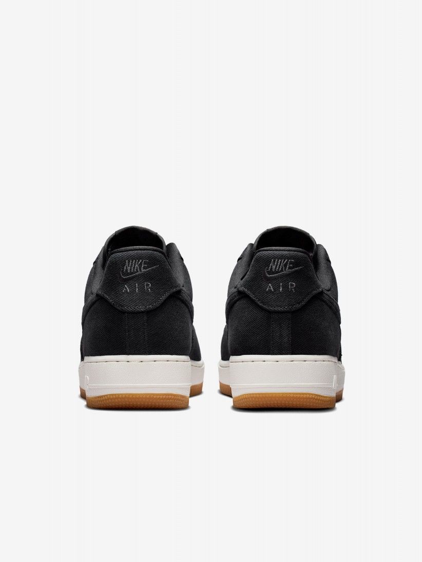 Zapatillas Nike Air Force 1 07 LV8 Negras De Tela Vaquera y Gamuza Para Hombre