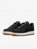 Zapatillas Nike Air Force 1 07 LV8 Negras De Tela Vaquera y Gamuza Para Hombre