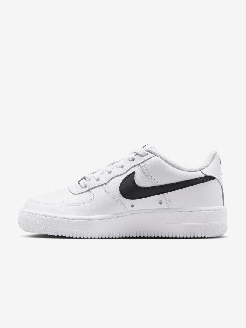 Sapatilhas Nike Air Force 1 Low Tech Brancas e Pretas J�nior