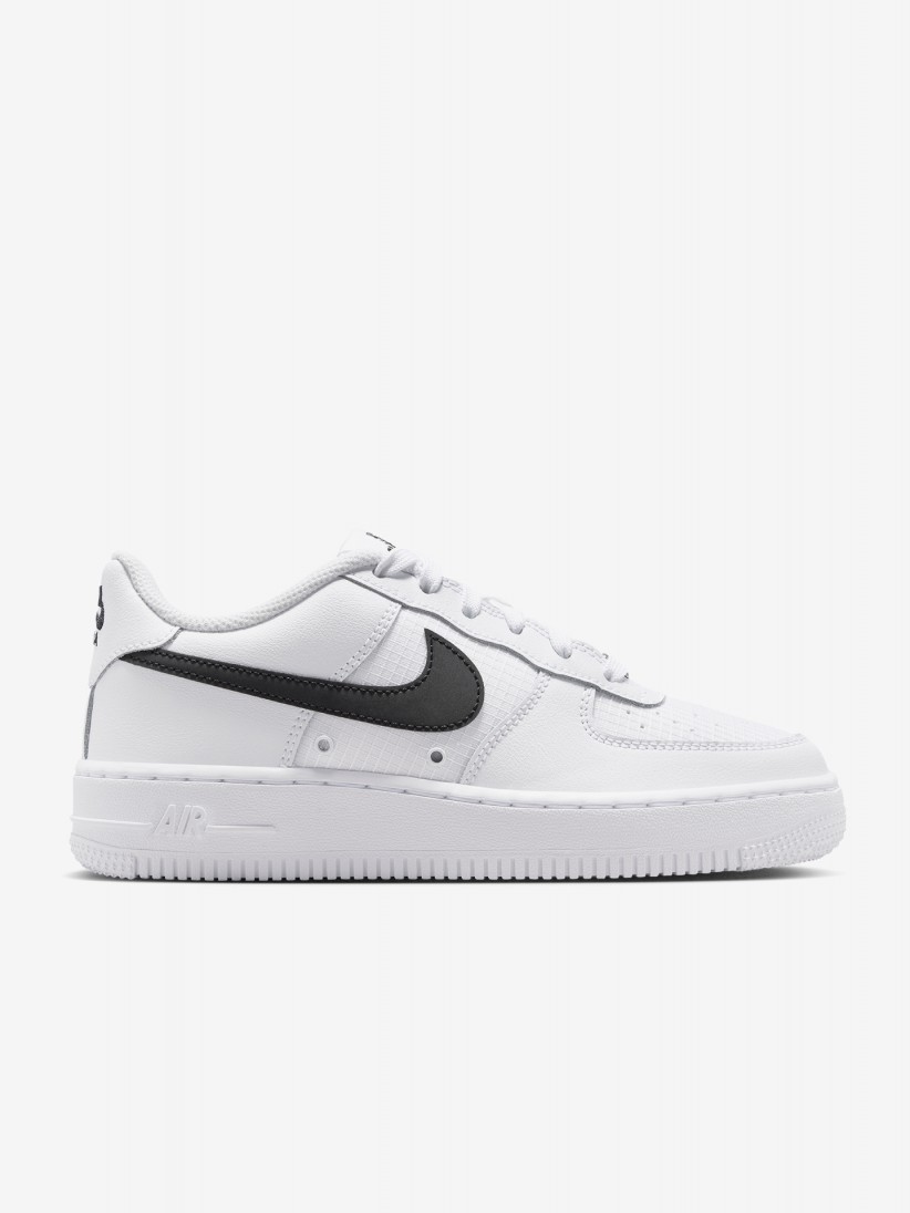 Sapatilhas Nike Air Force 1 Low Tech Brancas e Pretas J�nior