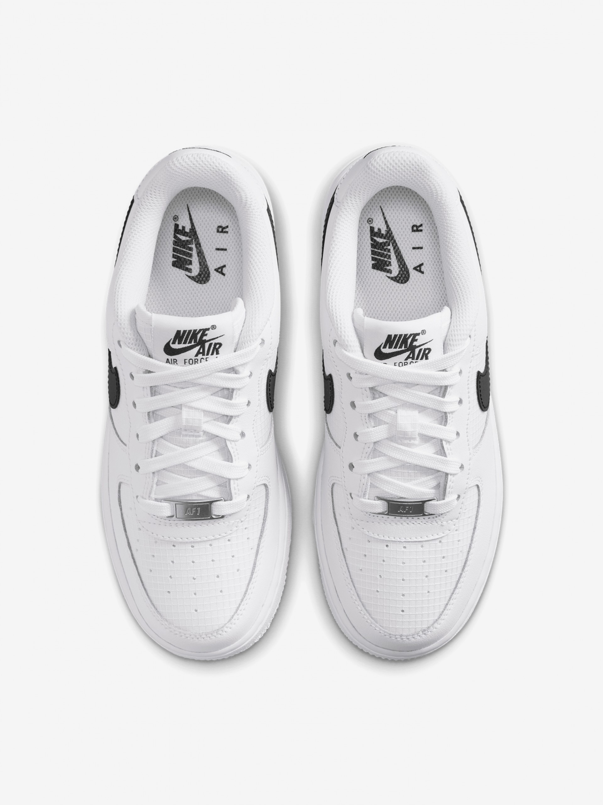 Zapatillas Nike Air Force 1 Low Tech Blancas y Negras Júnior