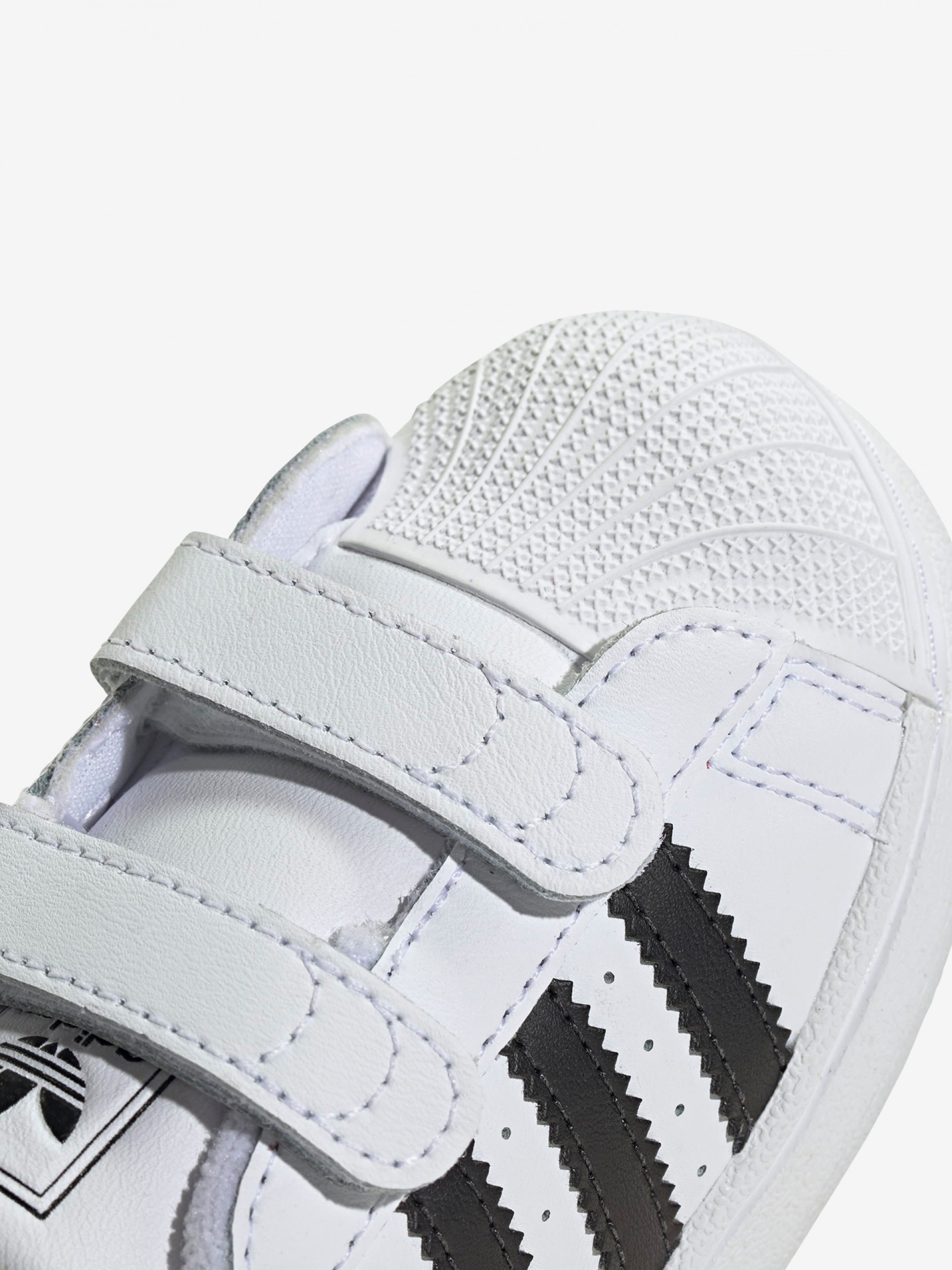 Adidas Superstar II Comfort CF I White and Black Velcro Sneakers