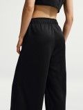 Nike Sportswear Wide Leg Mid-Rise Black Trousers For Women