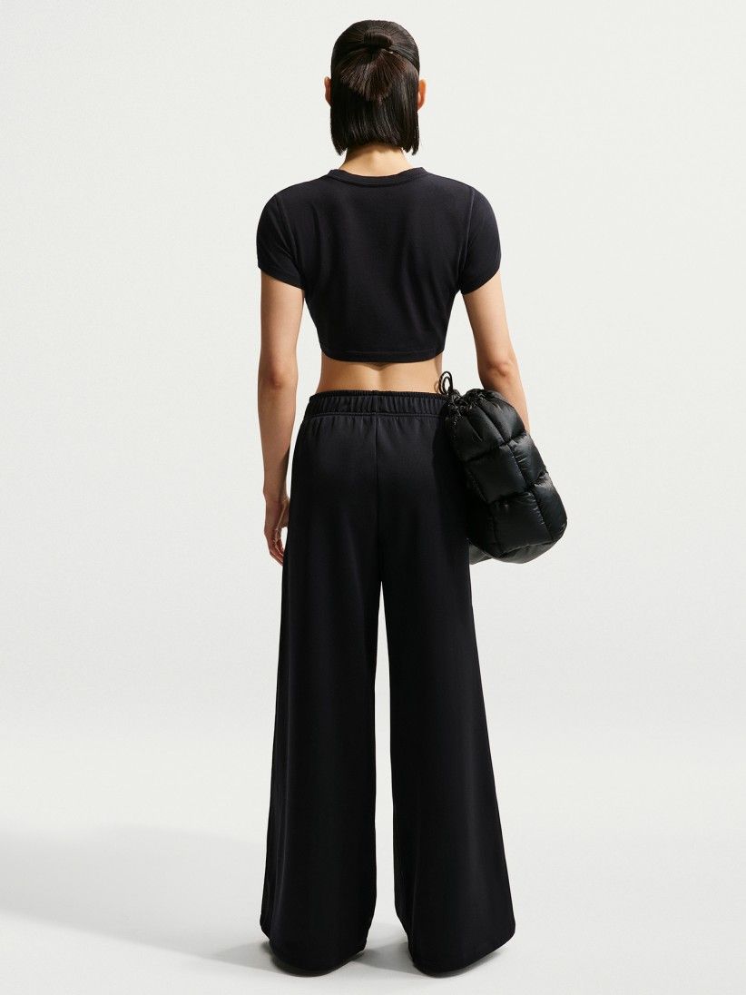 Nike Sportswear Wide Leg Mid-Rise Black Trousers For Women