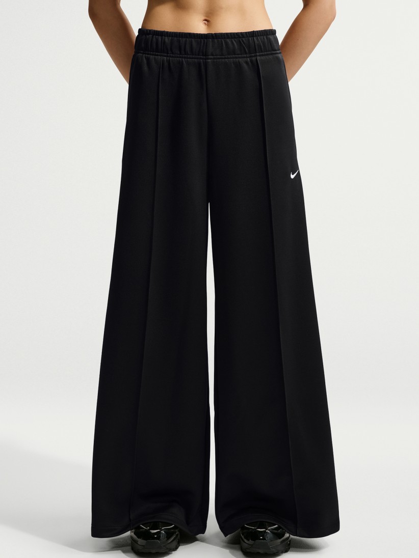 Nike Sportswear Wide Leg Mid-Rise Black Trousers For Women