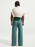 Nike Sportswear Phoenix Fleece Wide Leg Mid-Rise Green Trousers For Women