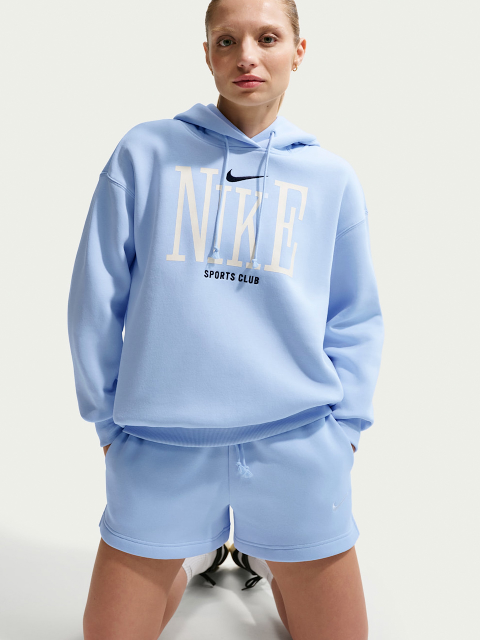 Sudadera con Capucha Nike Sportswear Phoenix Fleece Azul Para Mujer