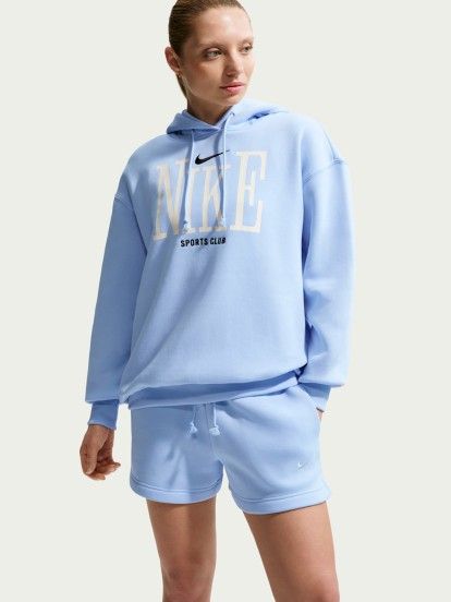 Nike Sportswear Phoenix Fleece Blue Hoodie For Women