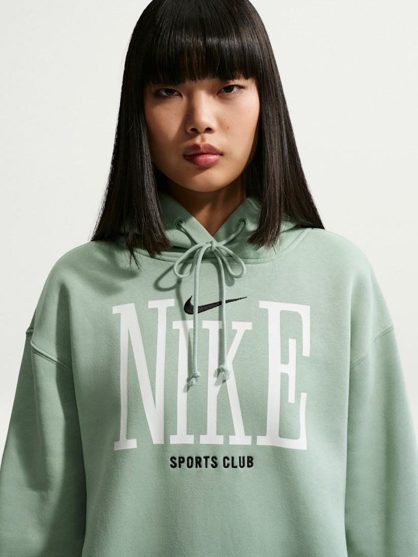 Camisola com Capuz Nike Sportswear Phoenix Fleece Verde Para Mulher