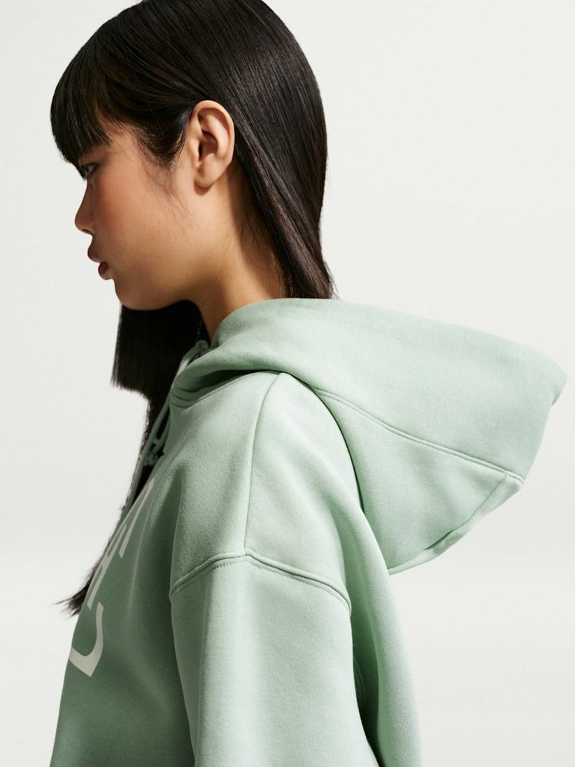 Camisola com Capuz Nike Sportswear Phoenix Fleece Verde Para Mulher