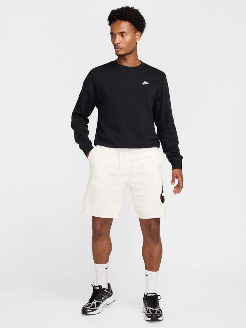 Pantalones Cortos Nike Club French Terry Blancos Para Hombre