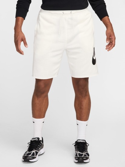 Pantalones Cortos Nike Club French Terry Blancos Para Hombre