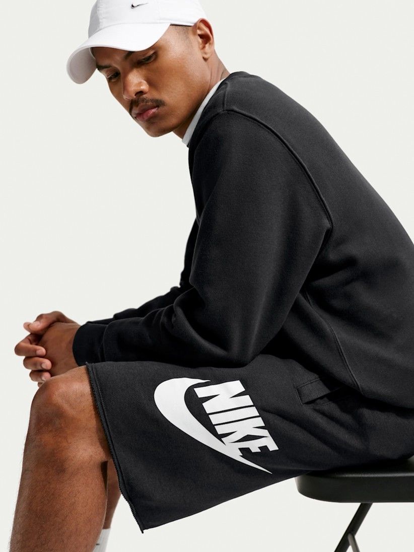 Pantalones Cortos Nike Club French Terry Negros Para Hombre