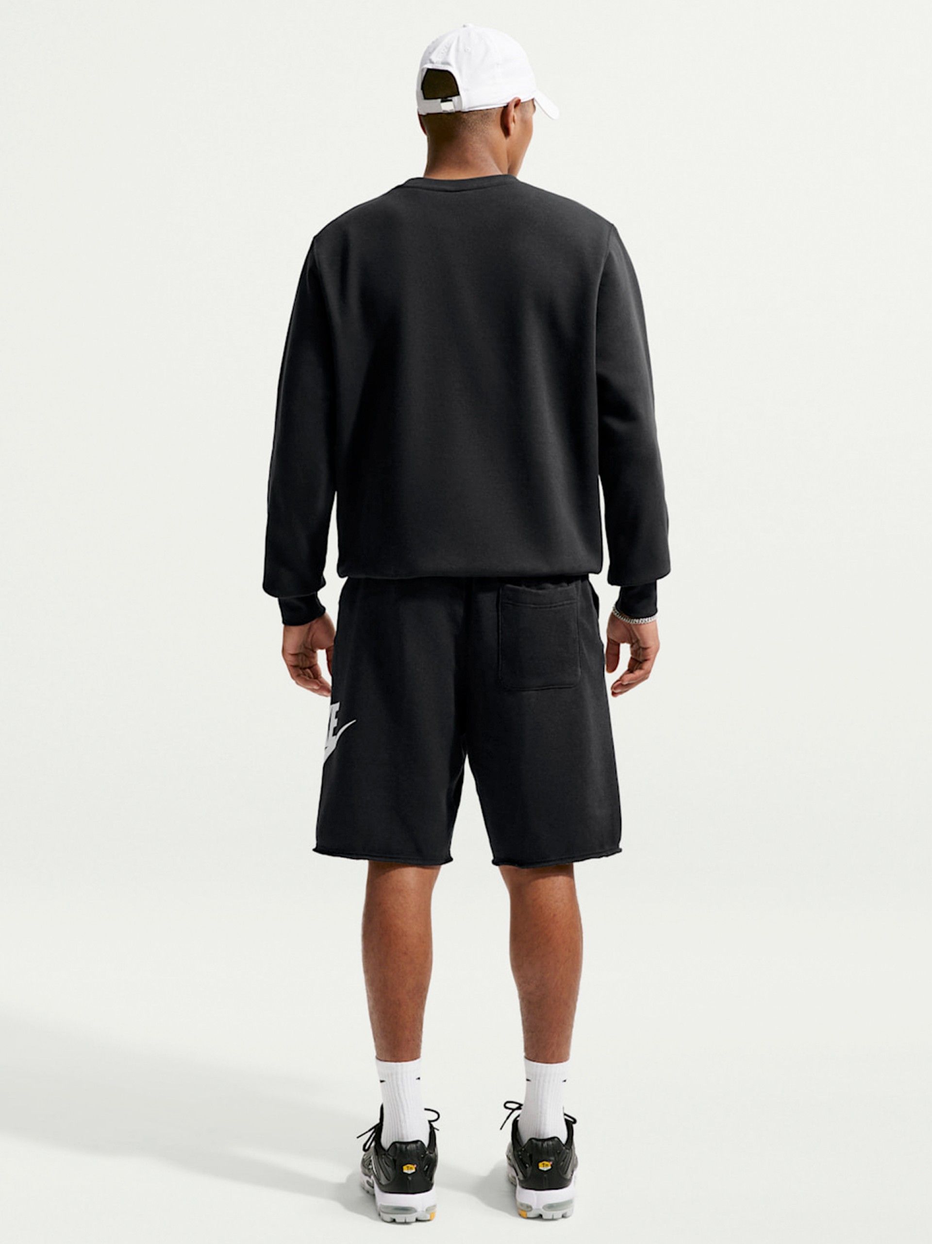 Pantalones Cortos Nike Club French Terry Negros Para Hombre