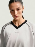 T-shirt Nike Sportswear Oversized De Cetim Bege Para Mulher
