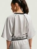 T-shirt Nike Sportswear Oversized De Cetim Bege Para Mulher