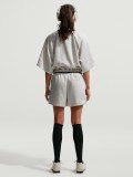Nike Sportswear Loose Mid-Rise Satin Beige Shorts For Women