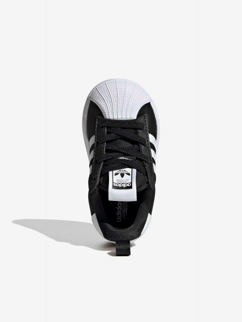 Zapatillas Adidas Superstar Quickon EL I Negras y Blancas