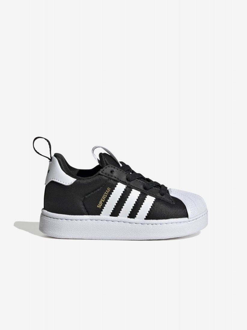 Zapatillas Adidas Superstar Quickon EL I Negras y Blancas