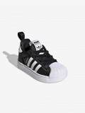 Zapatillas Adidas Superstar Quickon EL I Negras y Blancas