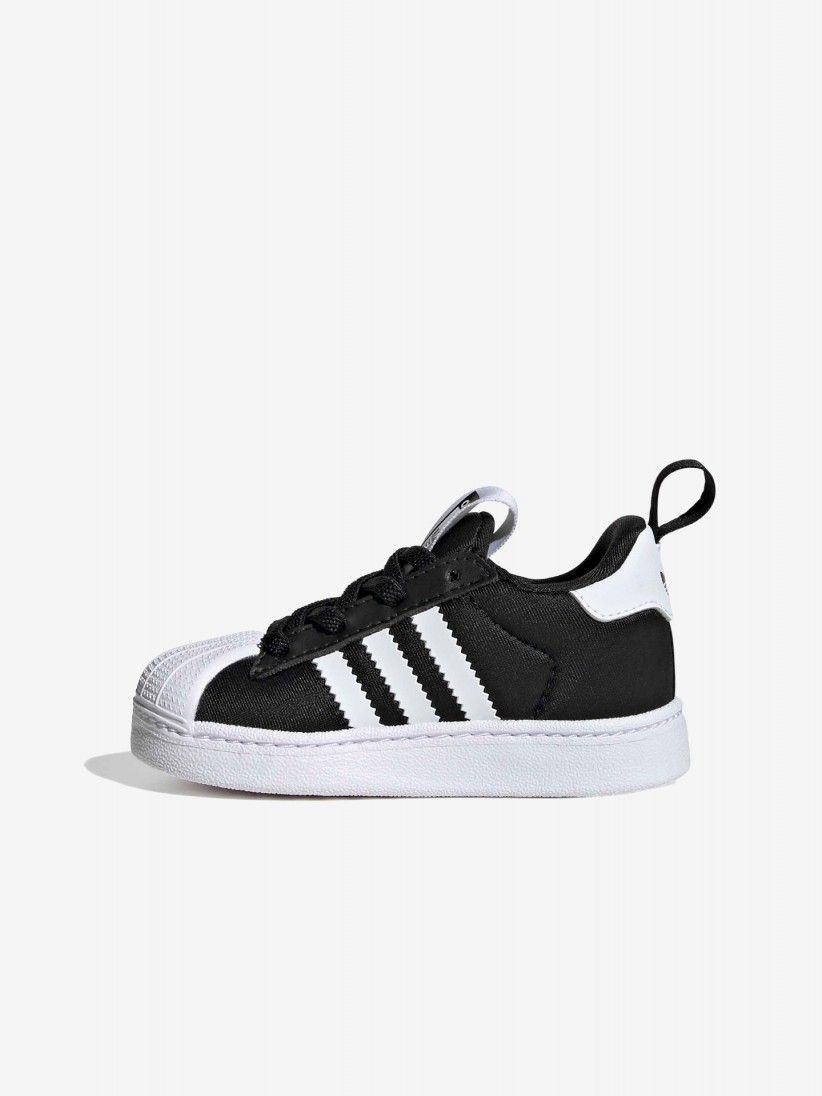 Zapatillas Adidas Superstar Quickon EL I Negras y Blancas